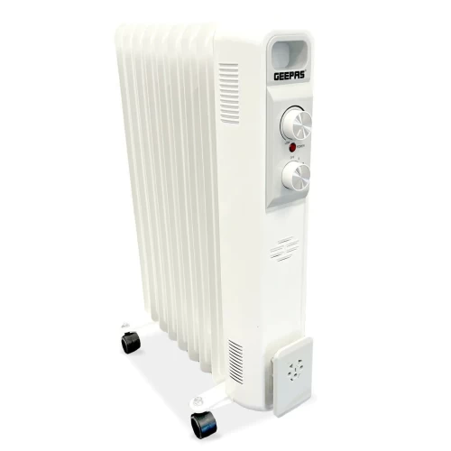 PORTABLE ELECTRIC HEATER WITH ADJUSTABLE THERMOSTAT - OIL FILLED RADIATOR