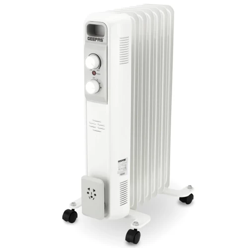 PORTABLE ELECTRIC HEATER WITH ADJUSTABLE THERMOSTAT - OIL FILLED RADIATOR