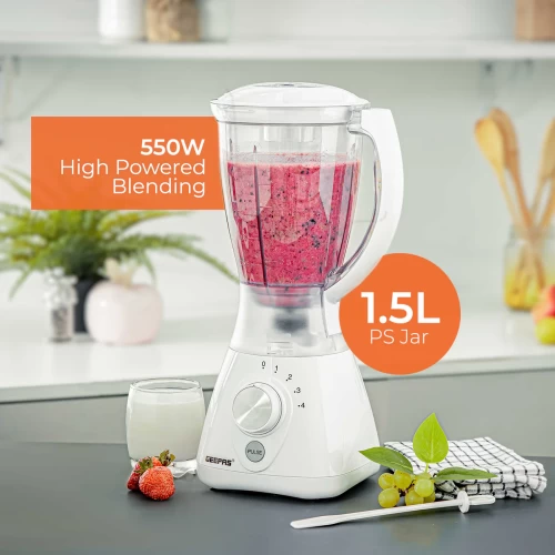 2-IN-1 WHITE PORTABLE FOOD JUG BLENDER & GRINDER 1.5L