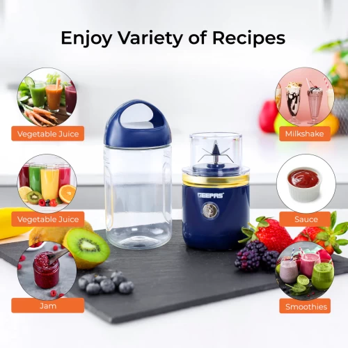 420ML NAVY HANDHELD RECHARGEABLE PORTABLE MINI BLENDER