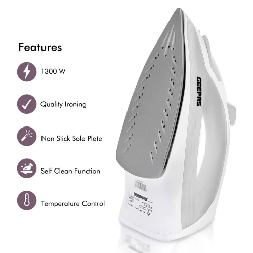 1300W 'FAST GLIDE' LIGHTWEIGHT NON-STICK STEAM IRON