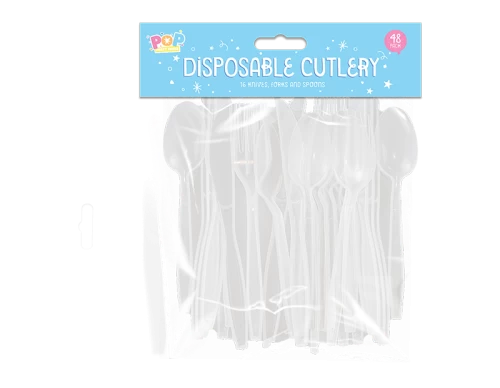 Reusable Plastic Cutlery 48pk