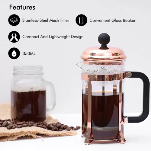 ROSE GOLD GLASS COFFEE CARAFE (350ML & 650ML)