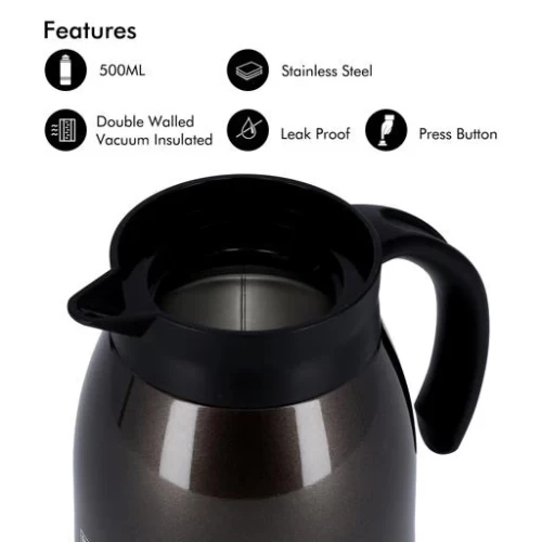 500ML STAINLESS STEEL INSULATED VACUUM FLASK JUG