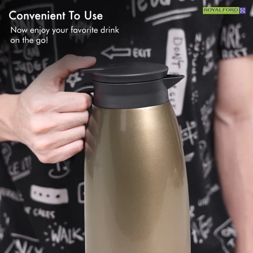 1L STAINLESS STEEL TRAVEL TEA AND COFFEE THERMOS POT