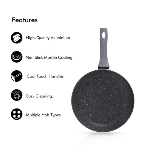 24CM NON-STICK GRANITE COATED INDUCTION SAFE FRY PAN