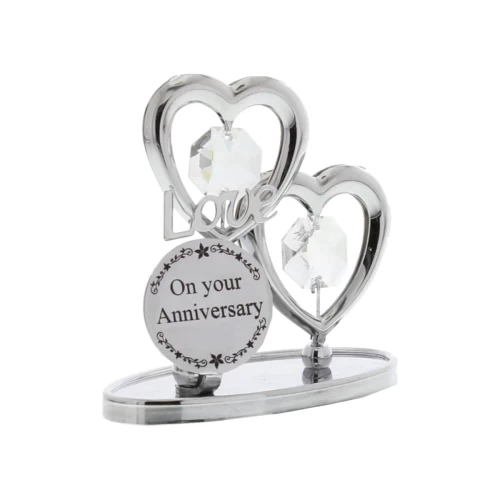 Crystocraft Keepsake Chrome Plated Anniversary Ornament