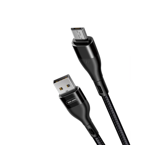 USB to Micro Charger Cable 3A Nylon Cable Black (1.5 Metre)