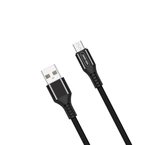 USB to Micro Charging Cable 3A Nylon Cable Black (1.5 Metre)